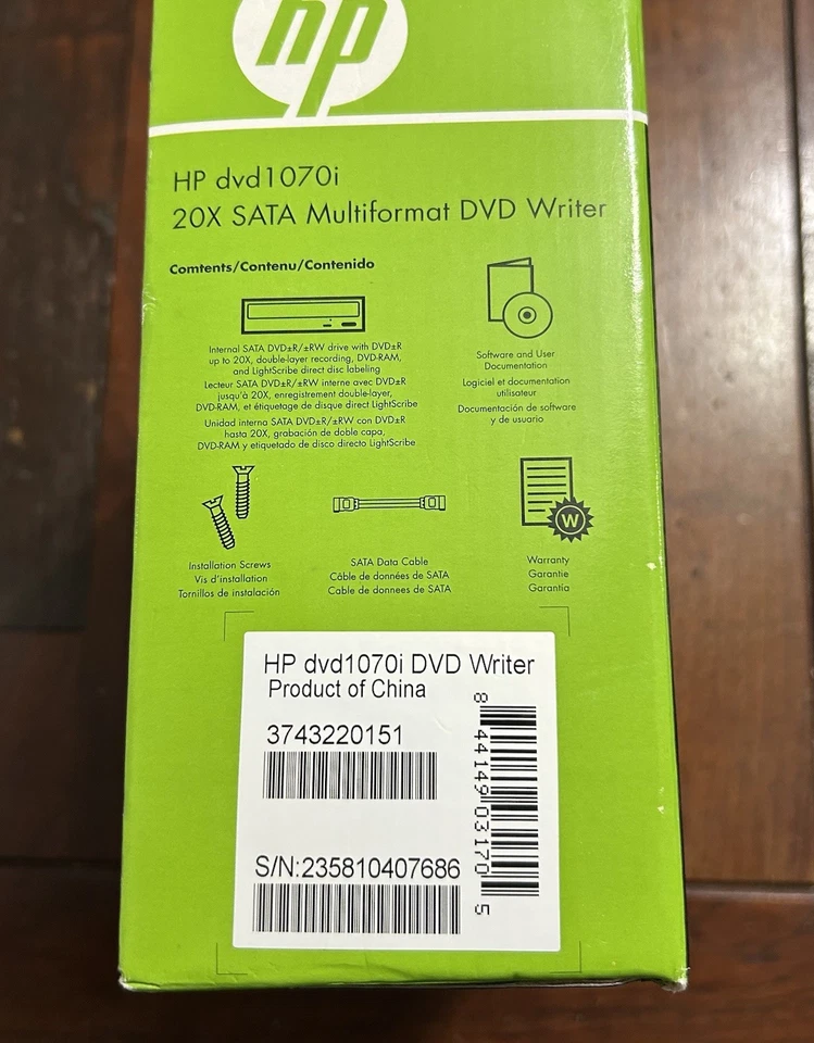 HP DVD1070i 20X SATA Multiformat DVD Writer New Hewlett Packard DVD-R DVDRW CDR - Image 4 of 4