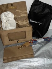 Tote Savvy Small Brown Diaper Bag With Changing Pad Crossbody Strap New