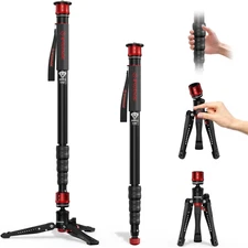 Monopod for Camera Cobra 3 A180T, 71" Camera Monopod with Feet, Aluminum Monopod