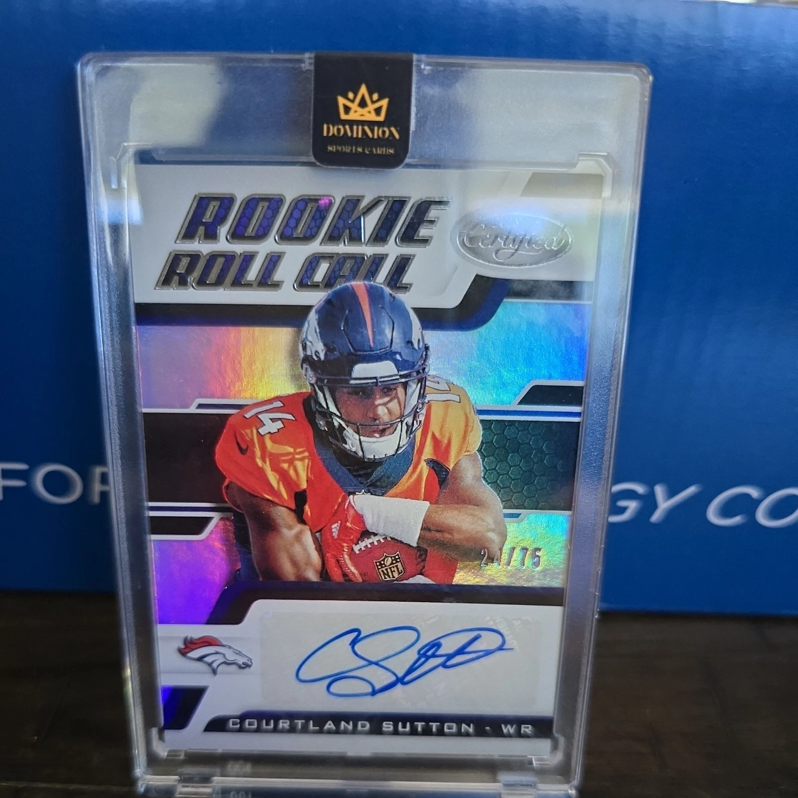 Courtland Sutton Panini Certified Rookie Roll Call Signatures #CS Base