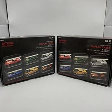 lot of 2! ENTRUST COLLECTING Crystal Clear (6) Display Cases for 1/64 Scale Cars