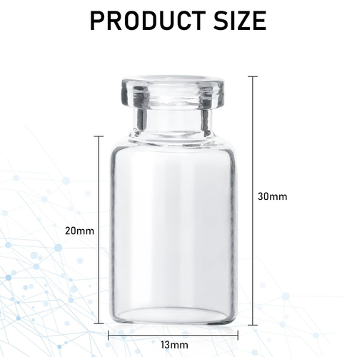 10er Pack 2 ml versiegelte Probenfläschchen, transparente Glasfläschchen mit selbstheilender Injektion - Bild 3 von 12