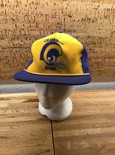 Vintage RARE Los Angeles Rams Trucker Baseball Cap Snapback Hat K3