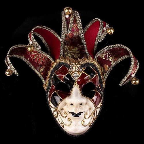 N645 Masquerade Face Theatre Jester Mask Venetian Mardi Gras Burlesque Showgirl - Picture 6 of 9