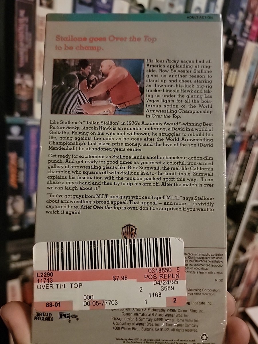 生きない　VHS Over The Top 1987 VHS Rare Hard To Find 1991 Release | eBay