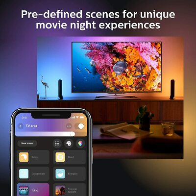 Philips Hue Play White & Color Ambiance Smart LED Light Bar 2-Pack
