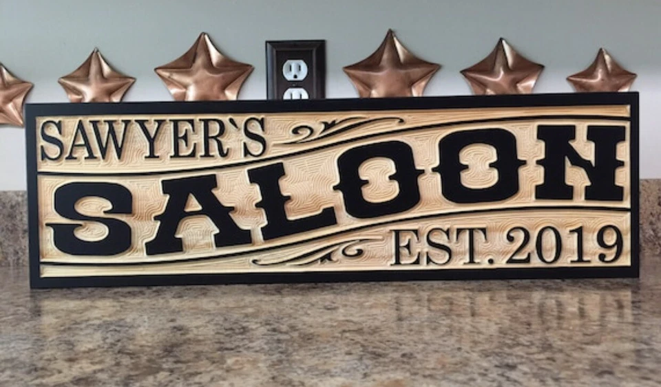 Personalized Old West Saloon House Sign Rustic Bar Sign Fathers Day Gift - Image 2 of 4