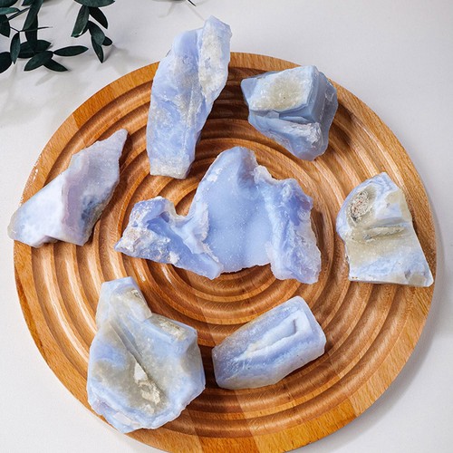 Blue Agate Rough Fish Tank Filler Rocks Natural Mineral Crystal