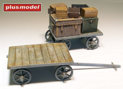Eisenbahnwagen mit Gepäck 1:35 - Modellbau Fahrzeug Bausatz - Plusmodel 207