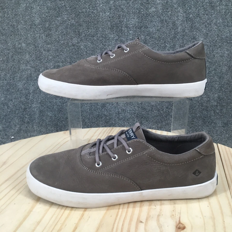 Zapatos Sperry Top Sider Juveniles 7M Spinnaker Informales Tenis Cuero Gris STK264553 Foto 2 de 4