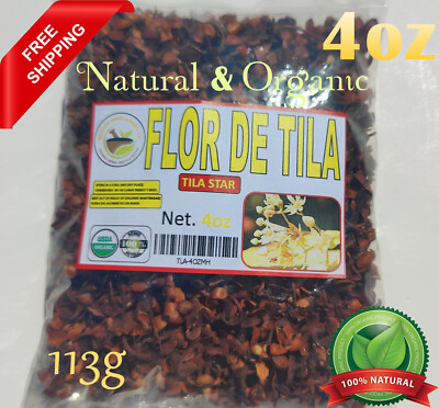 4oz Flor de Tila Tilo,Tila star, Linden flowers, Linden star,Te de Tila Estrella