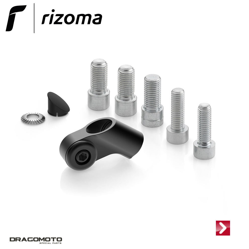 Embouts De Guidon Rizoma MA302B Noir Pour Ducati Hypermotard 1100 S (2007-2009) - Neuf