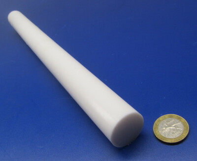 Teflon PTFE Virgin White Rods 1.0'' Diameter x 12'' Long,  Extruded