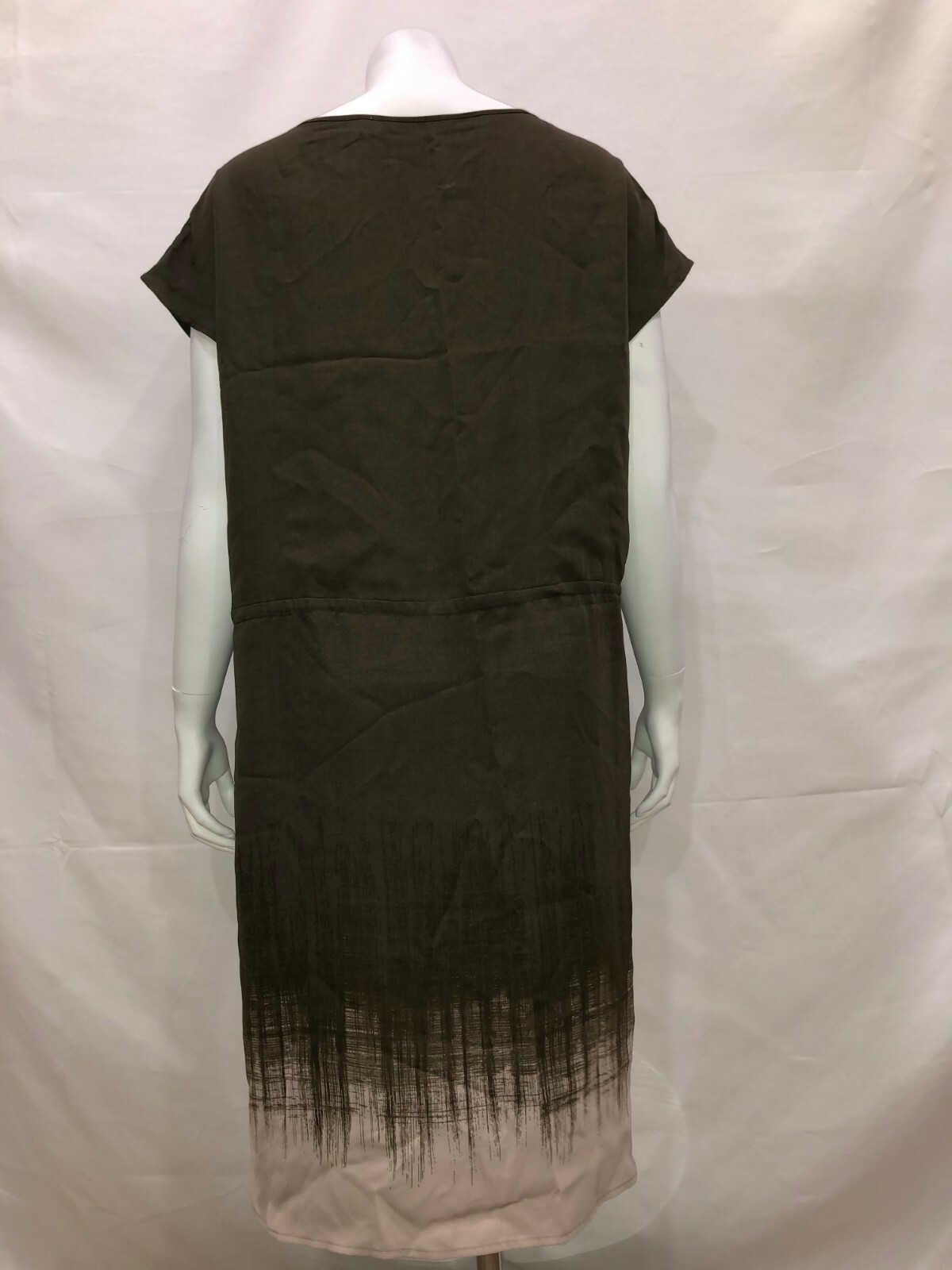 H by Halston Pullover Cap Sleeve Ombre Printed Dress Green Medium Size 