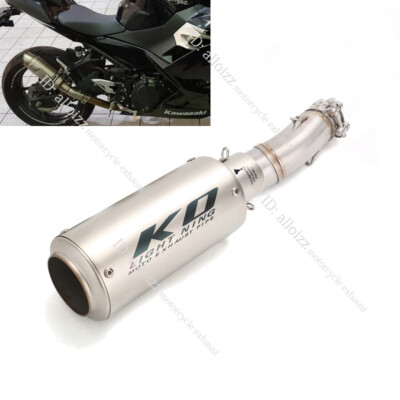 Ninja 500 2026 for Kawasaki Z400 2017-2025 System Muffler Tips Exhaust Mid Pipe
