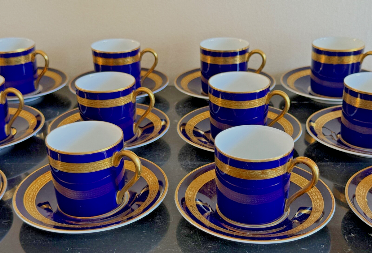 Rosenthal Classic Rose EMINENCE 12 Cobalt Blue & Gold Demitasse