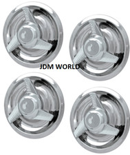Set Of 4 Chevy Gm Rally Wheel Center Hub Caps 3 Tri-bar Sleek Cap Cover Rings Set Of 4 Chevy Gm Rally Wheel Center Hub Caps 3 Tri-bar Sleek Cap Cover Rings