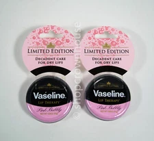2 Vaseline Limited Edition Lip Therapy tin 0.6 oz - PINK BUBBLY