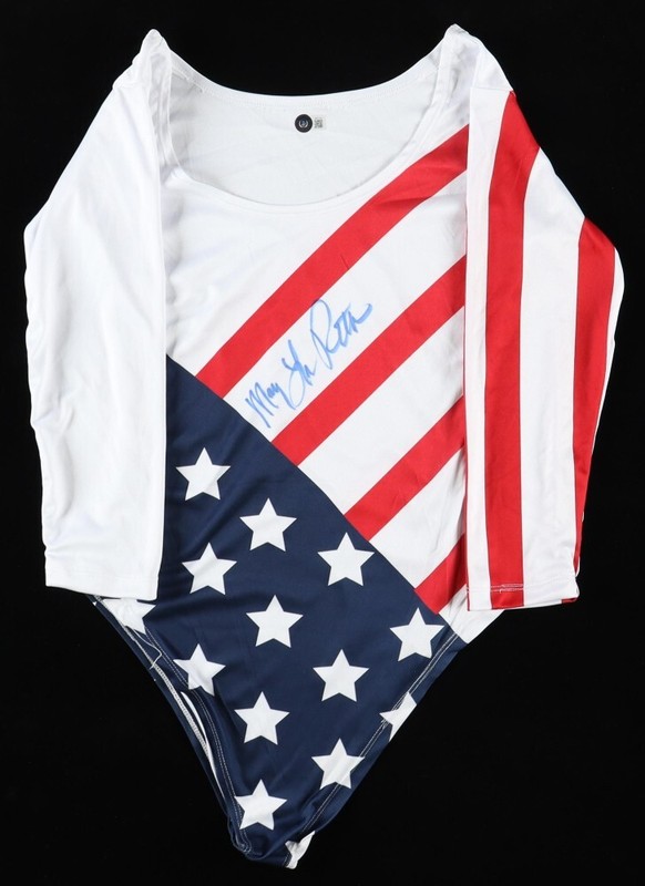 Mary Lou Retton Americas Sweetheart Signed Singlet / 1984 Summer Olympic Beckett