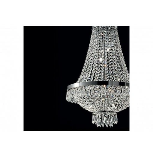 Lampadario stile barocco Caesar sp12 cristallo cromo Ideal Lux sconto 30% - Immagine 2 di 2