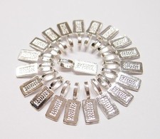 20 Medium Silver Plated Rectangle Glue Bails, 4 Pendants 4 Cabochons 21x6.8mm
