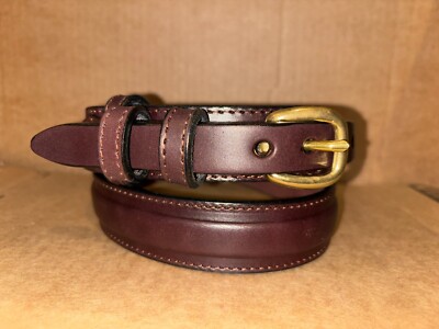 Yoder Leather Leather Belt, Brown, 1'' Wide, 32'' Waist, 3/16'' Thick (Y LD)