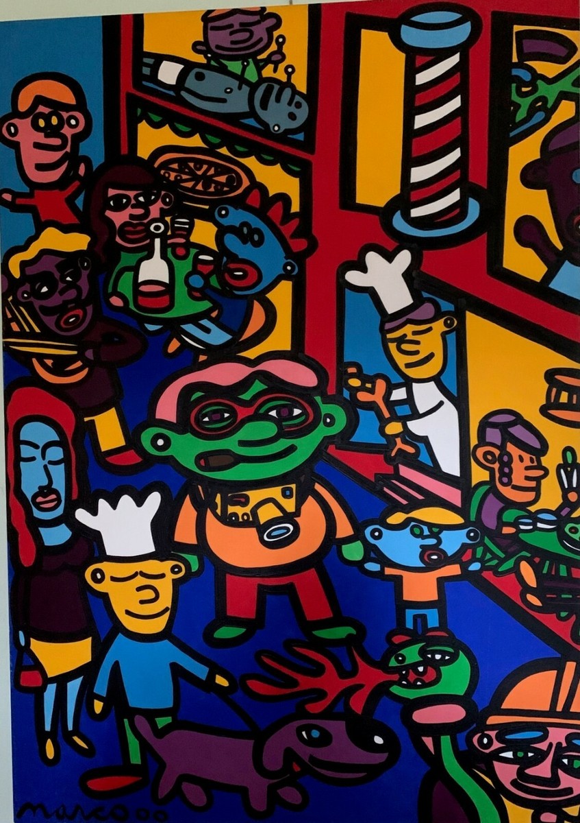 MARCO, Untitled NYC Pop Art - Acrylic on Canvas Painting