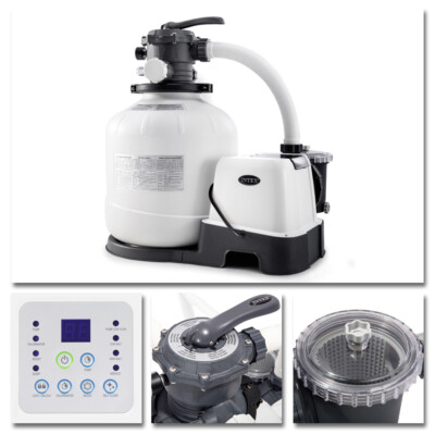 INTEX Sandfilter 10m³ Sandfilteranlage Salzwassersystem Chlorgenerator Filter