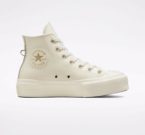 converse plateforme gold