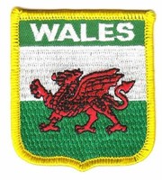 Wappen AufnäHer Wales Patch Flagge Fahne