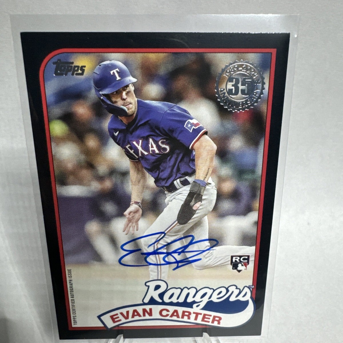 2024 Topps Series 1 - 1989 Topps Baseball Auto Black #89BA-EC Evan 