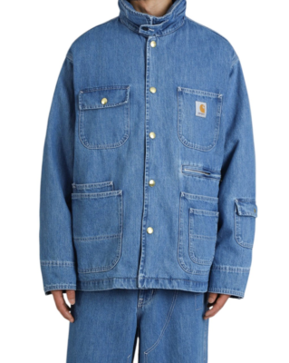 Carhartt WIP X Invincible Denim Chore Coat Max A242054 Blue Stone