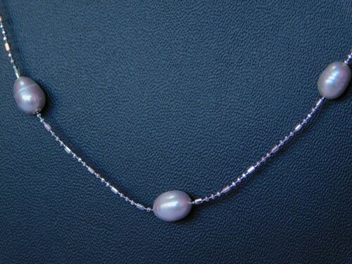 Genuine Fresh Water Pearl White Necklace & Earring Set Gift For Her 18" Inches - Picture 2 of 7