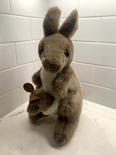 AUSTRALIAN TOYS by Windmill Kangaroo with Joey Made in Australia 13"