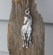Horse Keychain Fine Pewter Horses Key Chain Pet Animal Gift Hastings Pewter NEW