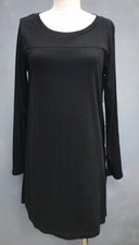iGenjun Women's Long Sleeve Scoop Neck Button Side Jersey Dress Size Medium