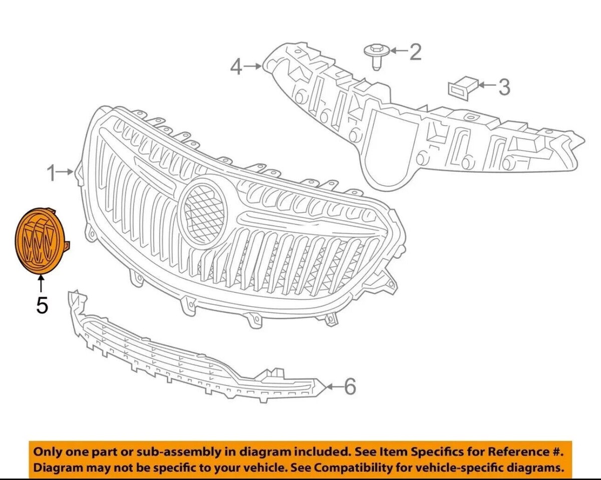 2017-2022 Buick Encore Front Grille Buick Emblem Badge GM
