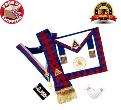 Full Regalia Pack Royal Arch Chapter Provincial Lammfell Schürze/Abzeichen, Schärpe