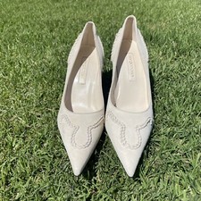 Rare EUC Sergio Rossi Leather Suede Pointed Toe Pumps Size 10