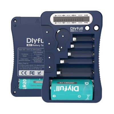 Battery Tester, Dlyfull LCD Display Universal Battery Checker for AA AAA C D 9V