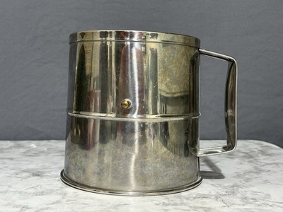 Halco #1260 Stainless  XL Flour Sifter Green Wood Turning Handle 1 Screen