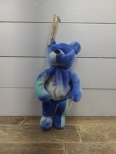 Vintage 1999 Sammy Sosa Tie Dye Blue Salvino's Bamm Bammers Beanie Bear 8" Cubs