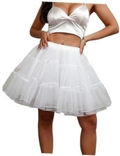 Women's 50s Vintage Petticoat Tutu Slips Underskirt Women Crinoline Ivory