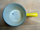 Vintage Le Creuset Cast Iron Enamelled 1970s Fondue Pot | Yellow | No Lid — photo 2