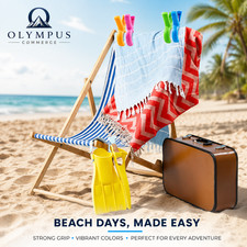4/8PCS BEACH TOWEL CLIPS LARGE CHAIR TOWEL CLAMP POOL CRUISE