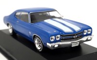 Atlas 1/43 Chevrolet Chevelle Ss 454 1970 Blue Scale Diecast Model Car