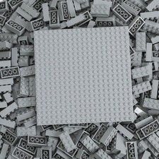 500 Piece Classic Building Bricks and 1 Gray Baseplate, 2x4 Bricks Bulk Creat...