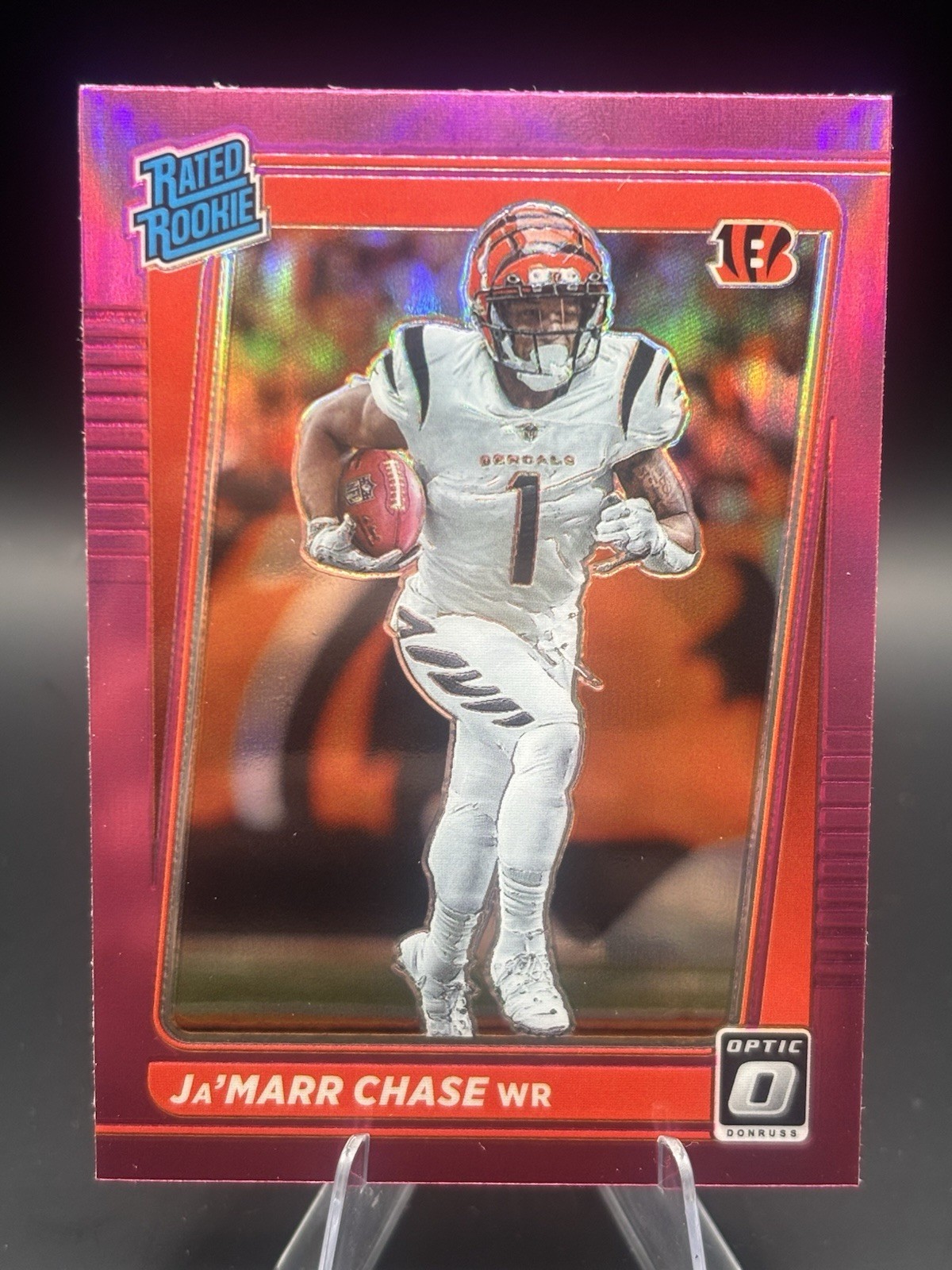 2021 Panini Donruss Optic Preview Ja'Marr Chase Pink #P-262 Bengals