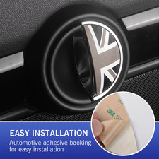 2pcs For Mini Cooper S Accessories Gray Union Jack 3d Car Door Handle Stickers