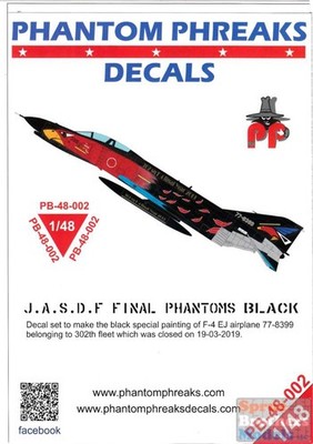 PPD48002 1:48 Phantom Phreaks Decals - F-4EJ Phantom II JASDF Final Black